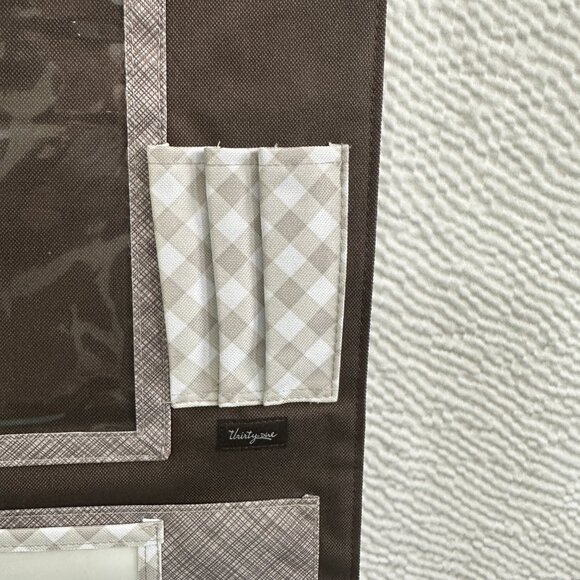 Thirty-One Hang up Home Organizer in Taupe Gingham - Picture 3 of 4